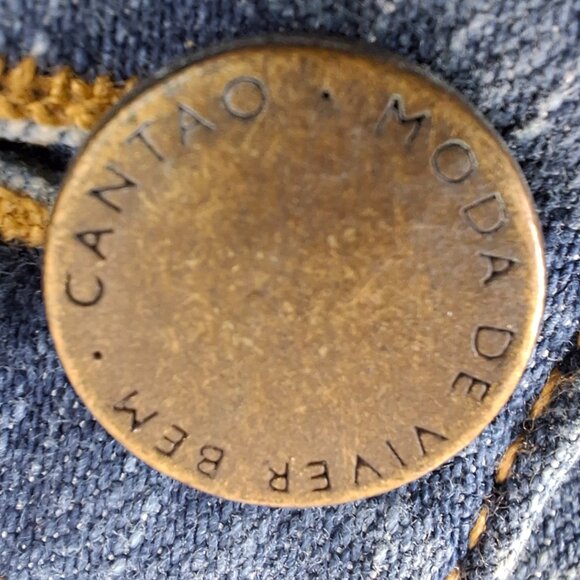 Cantail Jean Jacket Sz 6 Cropped Jean Jacket Stretchy Relaxed Fit In Waist - Picture 11 of 16